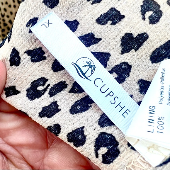 Cupshe Animal Print Lace Up Back CoverUp Maxi - Picture 8 of 10